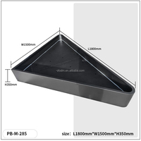 Vente en gros Jardinières durables en acier galvanisé à large triangle Pots de fleurs à revêtement de poudre couleur personnalisée pour jardins extérieurs et maisons