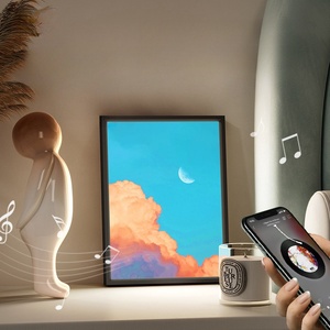 Lampe haut-parleur de peinture <span class=keywords><strong>lumineuse</strong></span> musicale moderne pour la décoration intérieure, rechargeable 4000 mAh, avec fonction <span class=keywords><strong>veilleuse</strong></span> <span class=keywords><strong>et</strong></span> haut-parleur BT - Product Image 1