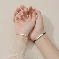 Vente en gros bracelet d'identification personnalisé bracelets élastiques tendance pour couple garçons et filles