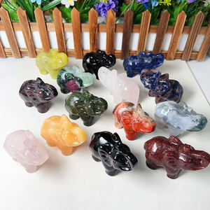 Preço por atacado 10cm Pequeno Natural Mix Quartz Crystal Healing <span class=keywords><strong>Stone</strong></span> Animal Craft Cristais Elefante para Decoração - Product Image 1