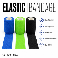 Bande élastique cohésive auto-adhésive non tissée, douce pour la peau, pour soins vétérinaires sportifs et couvre-poignée de tatouage, multi-usages