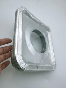 Protège-brûleurs <span class=keywords><strong>de</strong></span> cuisinière jetables en aluminium, revêtements carrés en mousse pour brûleurs à <span class=keywords><strong>gaz</strong></span> - Product Image 3