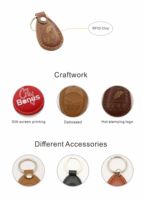Porte-clés RFID NFC en cuir ABS 13,56 MHz, étanche et durable, pour paiement par carte professionnelle