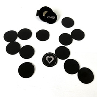 Marqueur de balle de golf en acier inoxydable de 25 mm de couleur unie, gravé au laser, magnétique, pour clip de chapeau et outil de réparation de divot