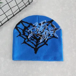 Chapeaux Hommes Femmes Spider Web Chapeau Drôle Bonnets À La Mode Hip-Hop <span class=keywords><strong>Bonnet</strong></span> Unisexe En Plein Air Ski <span class=keywords><strong>Bonnet</strong></span> Tricoté Chaud Froid Skullies - Product Image 5