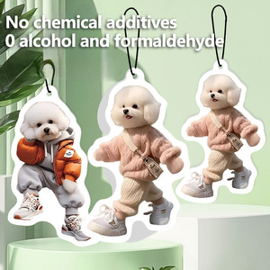 ที่แขวนน้ำหอมปรับอากาศในรถยนต์แบบนำกลับมาใช้ใหม่ได้เป็นมิตรต่อสิ่งแวดล้อมผ้าฝ้ายกระดาษรูปสัตว์มีกลิ่นที่แตกต่างกัน - Product Image 3