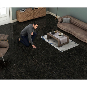 Azulejos de Porcelana Brillante Antiguos Dallas Black de 800x1600mm con Efecto Granito Oscuro para Interiores de Lujo - Product Image 3