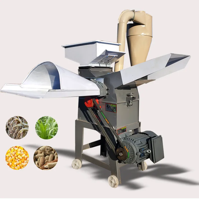 Hayvan yem gıda değirmeni saman kesici makinesi inek koyun için çeltik saman kesme saman mısır mısır silaj buğday sapı chopper