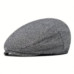Gorro Clásico Británico para Hombre, Gorra Plana de 5 Paneles, 100% Lona de Algodón - Product Image 6