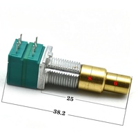Potentiomètre rotatif double concentrique empilé à 6 broches, potentiomètre de contrôle du volume et du tonalité à double axe coaxial pour guitare électrique et basse