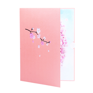 Biglietto di auguri di fiori di ciliegio tridimensionale fatto a mano elegante carta inviti regali per matrimoni grazie <span class=keywords><strong>amore</strong></span> per affari - Product Image 6