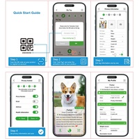 Anti-Verlust QR-Code-Scan Umweltfreundliches Langlebiges Nylon Reflektierendes Solides Smart-Tracking-Halsband für Mittelgroße/Große Hunde und Katzen