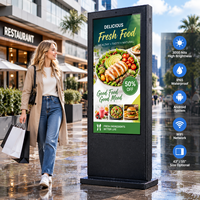 Écran d'affichage numérique extérieur 43 55 pouces, 3000 nits de luminosité élevée, étanche IP65, écran publicitaire Android WiFi