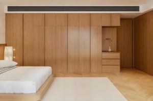 Huipinju Armoire de chambre personnalisée, légère et de luxe, avec rangement <span class=keywords><strong>d</strong></span>'<span class=keywords><strong>angle</strong></span> pour vestiaire, <span class=keywords><strong>en</strong></span> <span class=keywords><strong>bois</strong></span> au design moderne, et <span class=keywords><strong>bar</strong></span> intégré pour la maison - Product Image 3