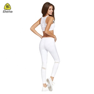 OEM Ropa Deportiva Dama <span class=keywords><strong>Sport</strong></span> Bh <span class=keywords><strong>Ensemble</strong></span> <span class=keywords><strong>Pas</strong></span> <span class=keywords><strong>Cher</strong></span> Femmes Running Compression Gym Wear Mesh 2 Pcs Yoga Set Leggings Tops Avec Front Zip - Product Image 4