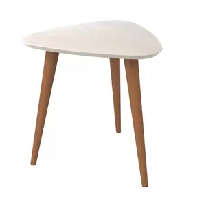 שלוש רגליים עץ סגלגל קפה שולחן/3 רגליים צד שולחן