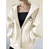 Sweat-shirt européen ample en polaire 100 % polyester brodé, modèle populaire pour l'automne/hiver 2026, RFES562