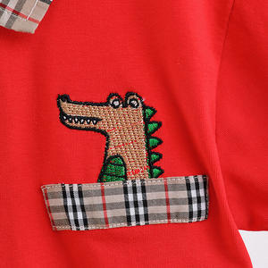 Produits les plus vendus : Costumes pour garçons, vêtements pour enfants, style sport scolaire, avec revers, coutures colorées, lettres et motifs floraux - Product Image 3