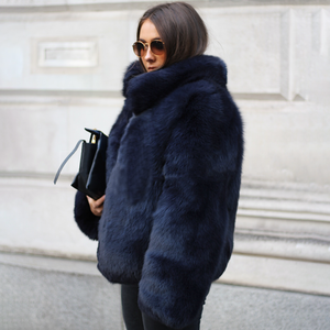 ストロベリー2024新着ウィンターシックウォームレザーファージャケットアークティックジャケットショートフォックスファーレディース - Product Image 3