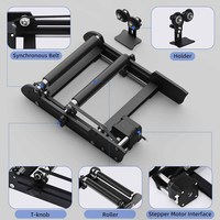 Máquina de Grabado Láser Mini, Módulo de Grabado Rotatorio en Eje Y para Router CNC, Grabado de Objetos Cilíndricos y Latas