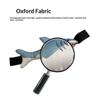 Jouet de tirage à la corde pour chien en tissu Oxford durable, motif requin, avec poignée en corde et fonction couineuse