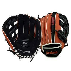 Low MOQ promotional cheap hot seller 11"&12.5"& 13" PU Leather training baseball glove softball glove china manufacturer