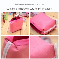 Tas Kosmetik OEM Grosir Mini Tahan Air Wanita Custom Pouch Kosmetik Perjalanan Tas Perlengkapan Kecantikan Nylon Novation