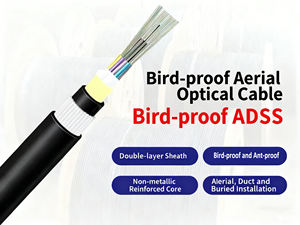 Cabo Óptico de Comunicação Não Metálico DENIXI 4-48 Núcleos Adequado para Áreas com Risco de Raios Cabo de Fibra Óptica à Prova de Pássaros <span class=keywords><strong>ADSS</strong></span> - Product Image 3