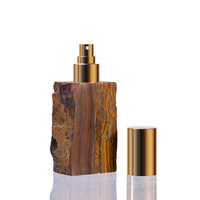 Flacon de parfum en pierre naturelle lourde de 30 ml 40 ml, flacon de parfum vide avec bouchon doré et boîte