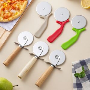 Couteau à pizza rotatif jetable en acier inoxydable personnalisable, outil à roue pour la découpe de crêpes et de gâteaux, avec boîte de rangement pour la pâtisserie - Product Image 3