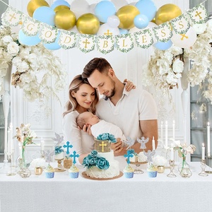 HAWIN Paquete de 95 Globos de Látex para Bautizo y Cristiandad, Decoraciones Católicas Doradas con Mensaje de Bendición, para <span class=keywords><strong>Primera</strong></span> Comunión y Baby Shower - Product Image 2