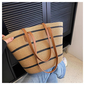 High Quality Tote Bag Straw Beach Bag Crochet Bags Handmade <strong>Luxury</strong> Handbags for Women - Product Image 6