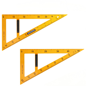 Ensemble d'enseignement <span class=keywords><strong>de</strong></span> la géométrie pour collégiens et lycéens ZKJ – Règle en plastique HIPS épaissie et rapporteur triangulaire pour le <span class=keywords><strong>dessin</strong></span> <span class=keywords><strong>mathématique</strong></span> - Product Image 4