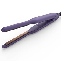 Lisseur et fer à boucler 2 en 1 Slim, chauffe rapide PTC, LED, 5 niveaux, 280-430F, arrêt automatique 60 min
