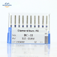 Huacera BC-11 Kit de perceuse diamantée à grande vitesse Outils de pièce à main dentaire avec mèches de routeur à pointe en carbure pour consommables de dentisterie