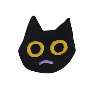 Insigne de chat noir personnalisé de haute qualité pour la décoration