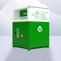 Bac de recyclage de vêtements en métal, personnalisé, écologique, pour usage communautaire extérieur, nouveau style, grande boîte de rangement pour vêtements