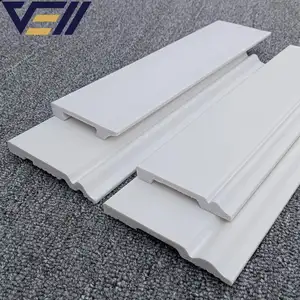 高品质防水白色厂家批发聚氨酯中密度纤维板塑料墙脚板
