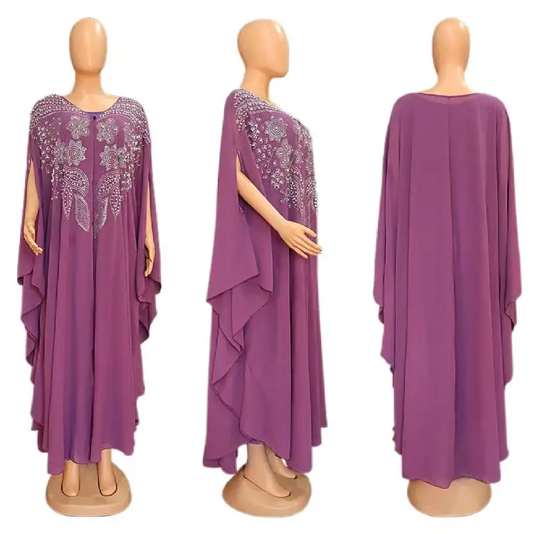 שמלה מוסלמית לנשים רופפת חבוט רופף שמלת אבאיה שמלה ארוכה kaftan אביאס חלוק עם פנינים