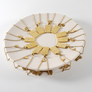 Collana Ingrosso con 12 Segni <span class=keywords><strong>Oroscopo</strong></span> Carta dei <span class=keywords><strong>Tarocchi</strong></span> Zodiacali in Acciaio Inossidabile - Product Image 2