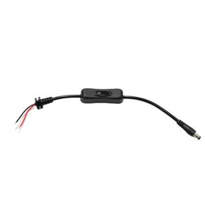 पुरुष महिला 5.5*2.1 मिमी डीसी प्लग कनेक्टर तांबे के साथ रॉकर स्विच कनेक्टर तांबे के pvc 22wg तार एलईडी लैंप लाइट स्ट्रिप 5 12 24v 72w 30 सेमी - Product Image 1