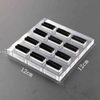 Magasins de détail pour Vitrine Velours Doublé Acrylique Anneau Présentoir Premium Bijoux Présentation Rack