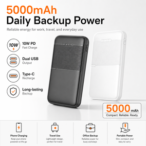 ขายส่ง พาวเวอร์แบงค์ 5000mah สำหรับโทรศัพท์มือถือ ชาร์จเร็ว 10w รับทำโลโก้ตามสั่งจากโรงงาน - Product Image 5