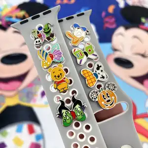 Benutzer definierte harte Emaille Band Charms für Apple Watch Band niedlichen Cartoon Watch Band Charms