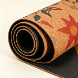 Tapete de Yoga de Corcho Impreso Antimicrobiano de 5 mm con Base de Goma Natural Antideslizante para Pilates, Proveedor Mayorista - Product Image 5