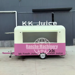 Remorque alimentaire mobile entièrement équipée pour la vente de glaces, de snacks, de hot-dogs, de restauration rapide, de café en plein air, en acier inoxydable, antirouille - Product Image 1