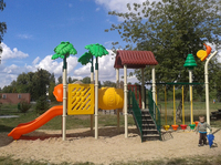 Toboggan combiné Feiyou pour enfants avec auvent pare-soleil, équipement de jeux pour enfants pour parc, maternelle et collectivité