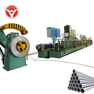 WEIYI High Precious pipe line Automatic Pipe Making Machine compatible with galvanized, iron,aluminum, stainless steel