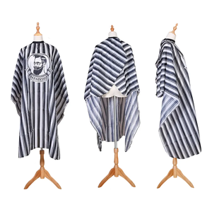 Salon de coiffure du fabricant noir vert colorant chaud huile cuite coupe de cheveux imperméable tissu de coupe de cheveux capes de barbier personnalisées - Product Image 2