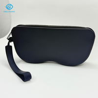 Étui à lunettes en silicone avec sangle de poignet en silicone, étui de rangement portable étanche pour lunettes de soleil, boîte de protection pour lunettes